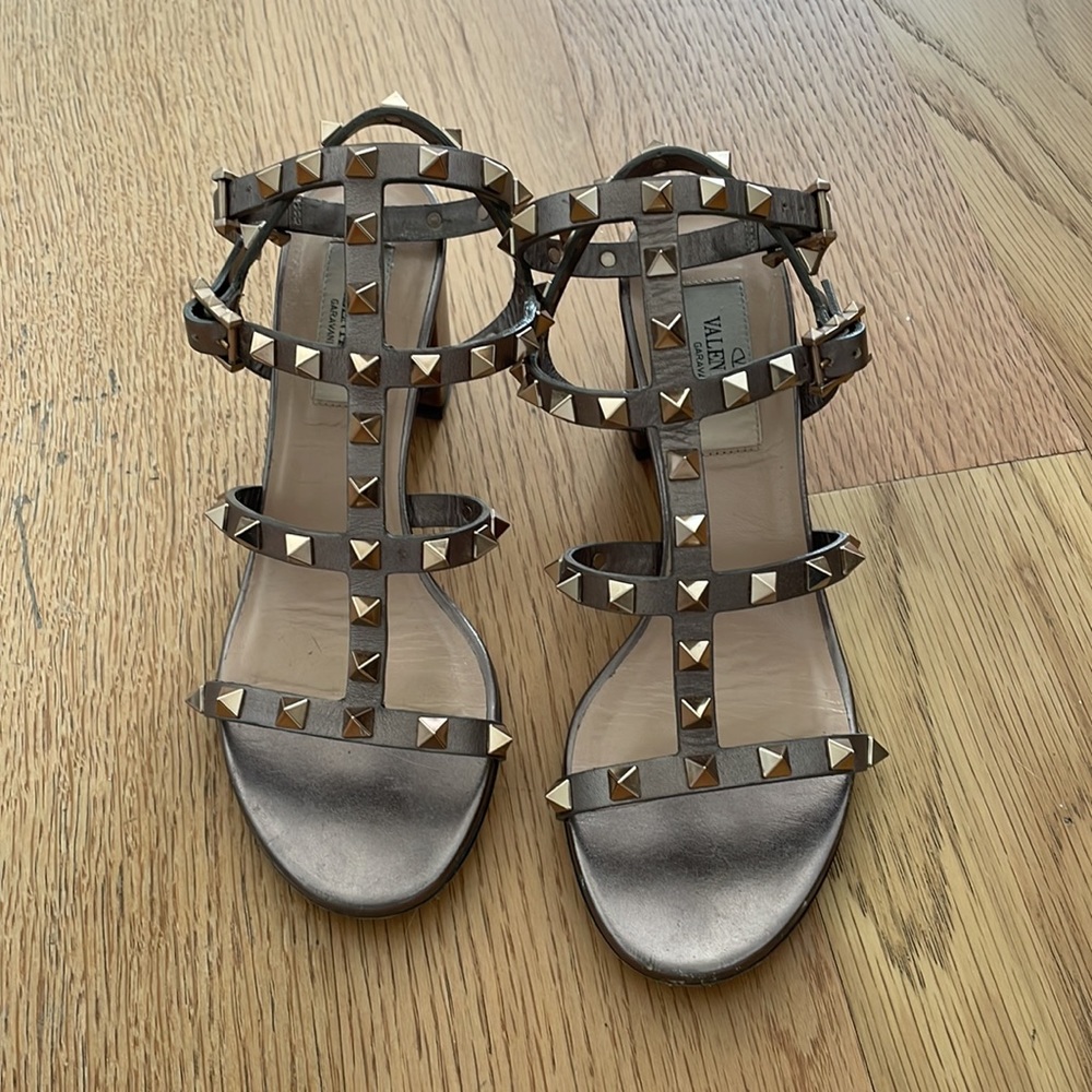 Valentino Rockstud Heels with Ankle Strap